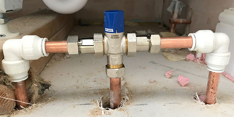 Thermostatic Mixing Valves (TMVs) on a joint