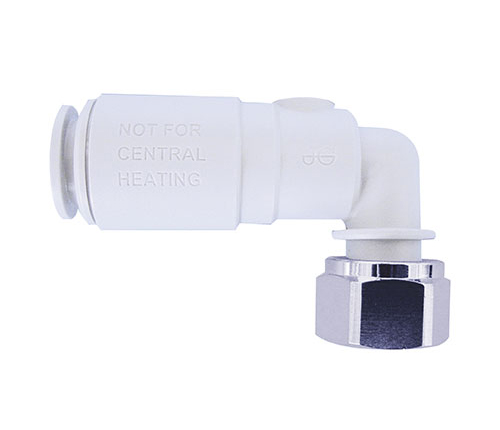 PLASTIC ANGLE SERVICE VALVE WITH TAP CONNECTOR